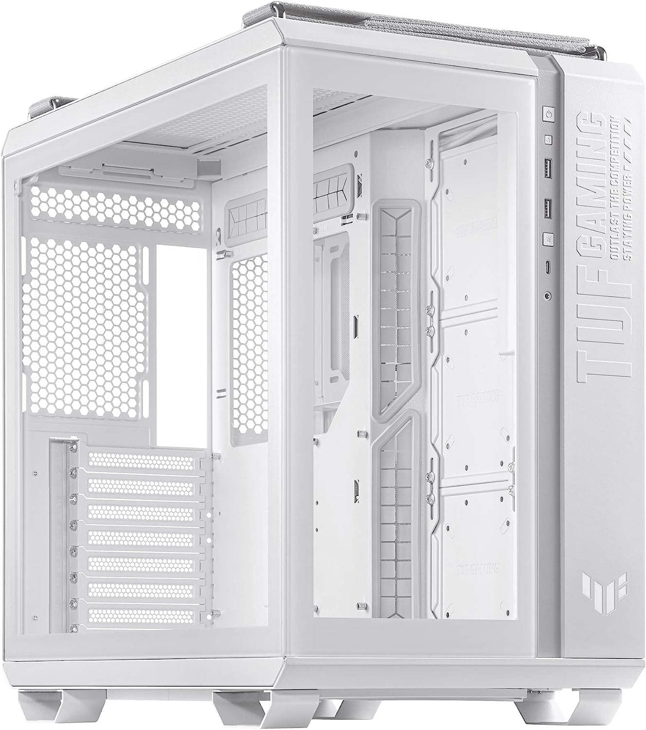 ASUS TUF Gaming GT502 ATX Mid-Tower Front Panel RGB WHITE GAMING CASE ASUS TUF Gaming GT502 ATX Mid-Tower Front Panel RGB WHITE GAMING CASE